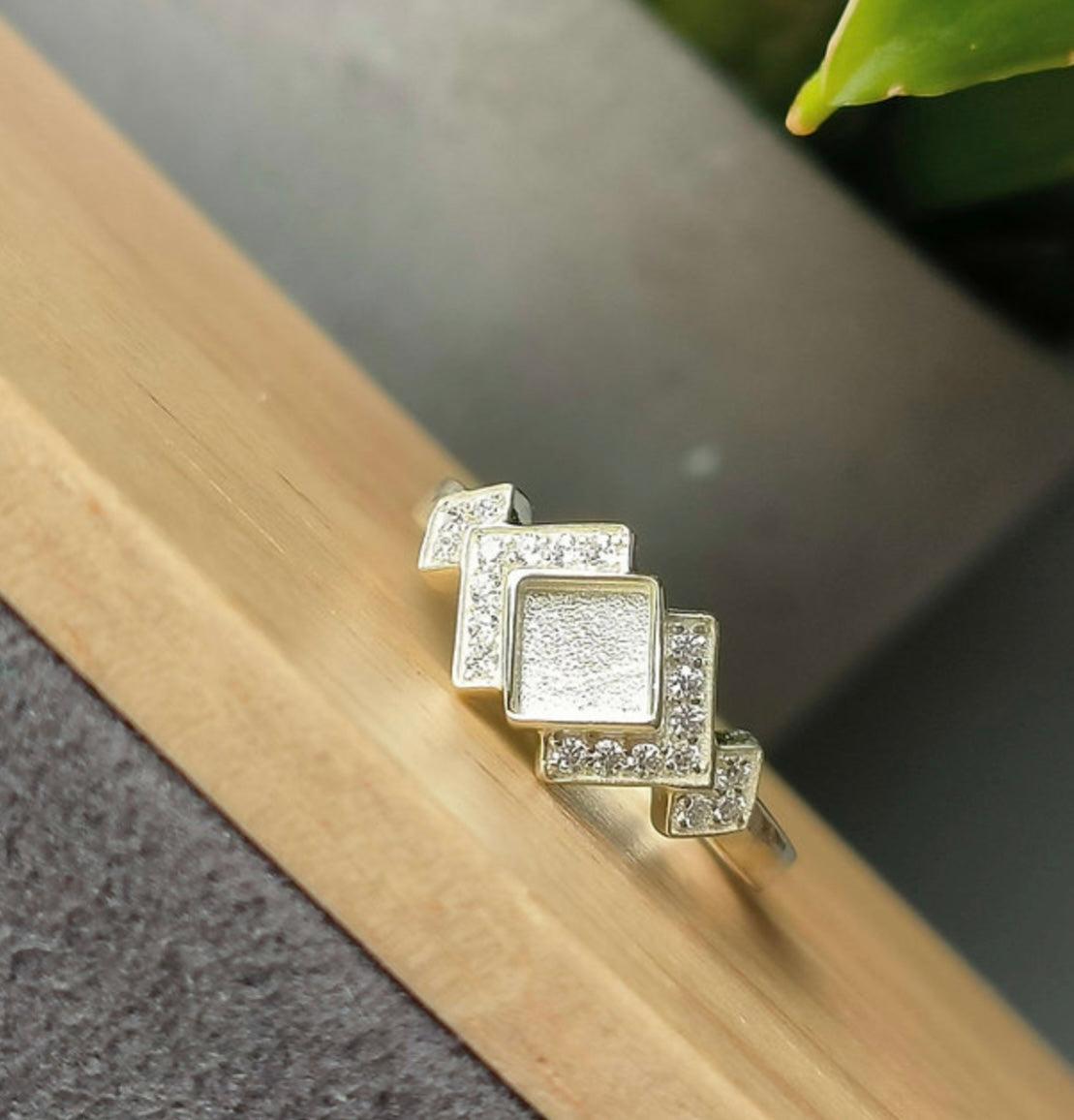 MADE TO ORDER* 9K GOLD Art Deco CZ Ring