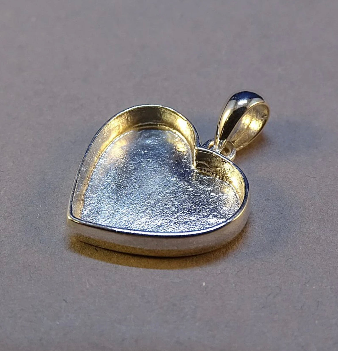 Solid Back Heart Pendant For Ashes Keepsake Memorial