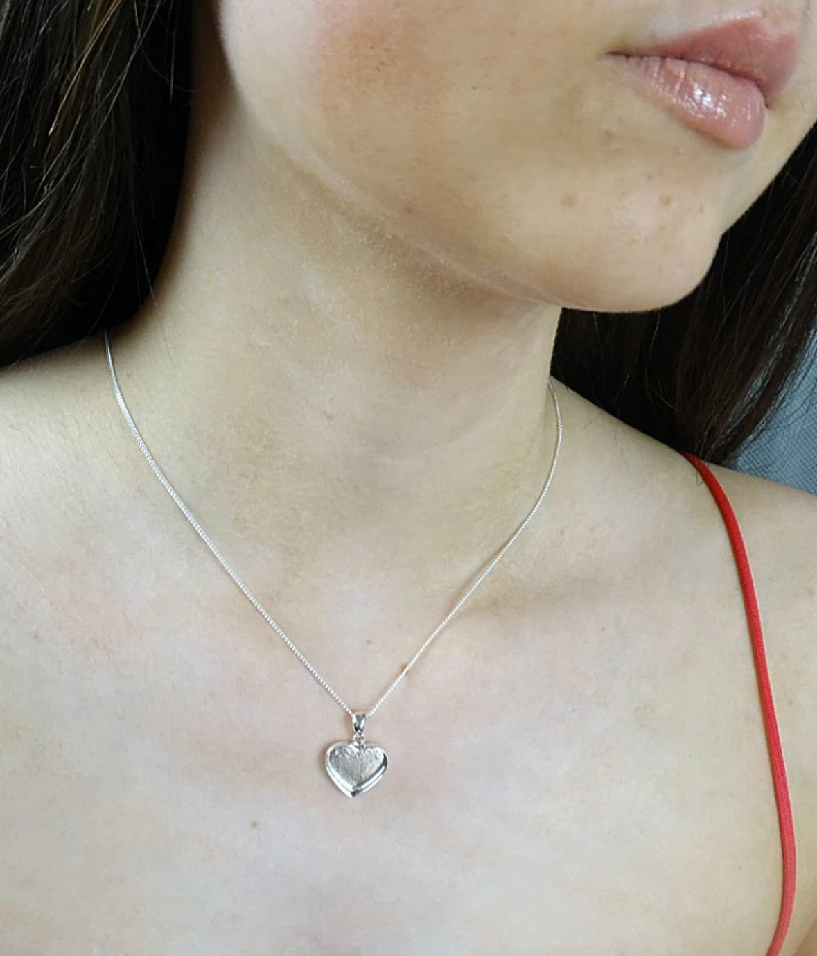 Solid Back Heart Pendant For Ashes Keepsake Memorial