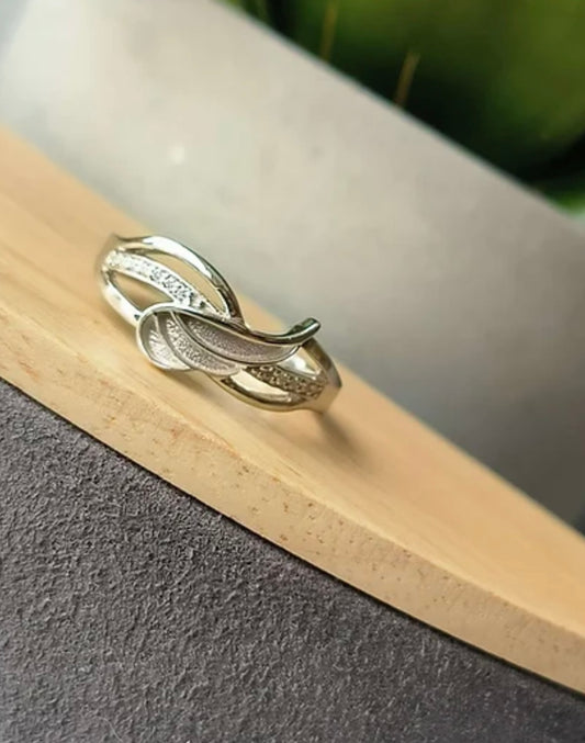 Angel Wing CZ Ring 925 Silver